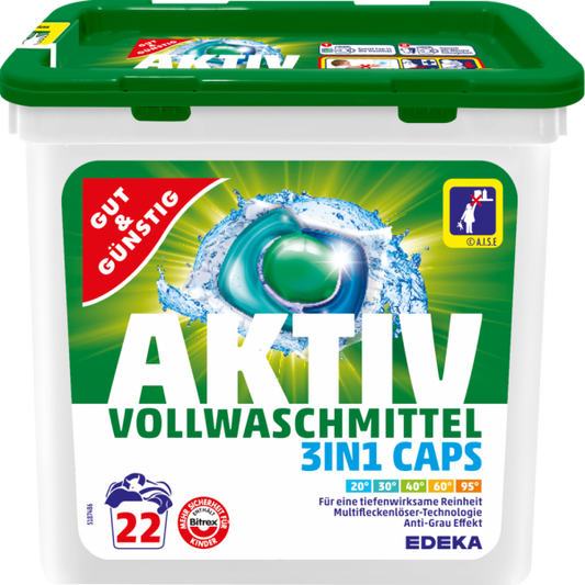 AKTIV DETERGENT CAPS 3 IN 1 22 SP 539 ML