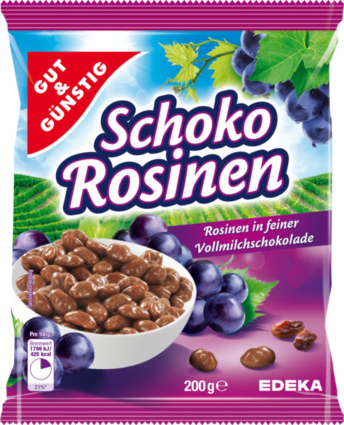 STAFIDE IN CIOCOLATA 200 G GUT SCHOKO ROSINEN