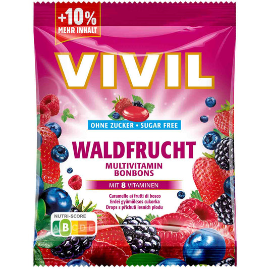 VIVIL BOMBOANE FARA ZAHAR MULTIVITAMIN FRUCTE PADURE 80 G