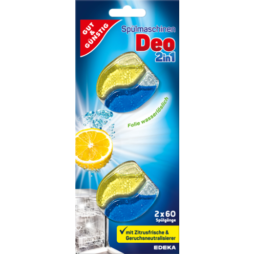 DEODORANT MASINA SPALAT VASE 2 IN 1 C2X60G GUT