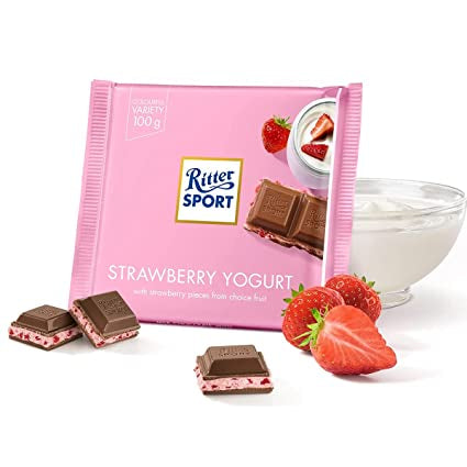 RITTER SPORT ERDBEER JOGURTH IAURT SI CAPSUNI 100G