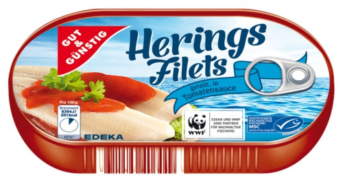 HERINGS FILETS IN SOS DE ROSII 200G GUT