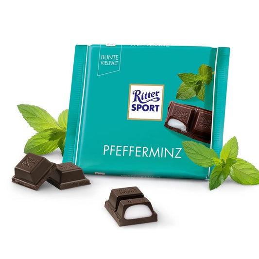 RITTER SPORT CIOCOLATA CU MENTA 100G