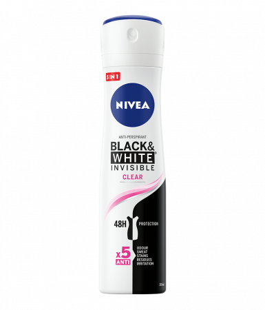 NIVEA DEO SPRAY INVISBLE BLACK&WHITE CLEAR 150ML