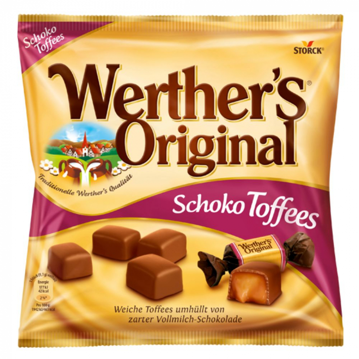 WERTHERS ORIGINAL CARAMELE CU CIOCOLATA TOFFFEE 180G STORK