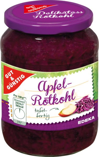 SALATA VARZA ROSIE CU MERE APFEL-ROTKOHL 680 G GUT