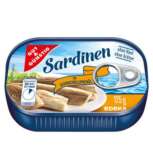 SARDINE IN ULEI M/H/O 125G GUT