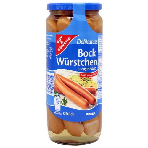 CRENVURSTI PORC BOCK WURSTCHEN 530G GUT