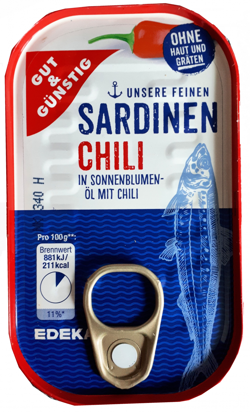 SARDINE CU CHILI 125G GUT