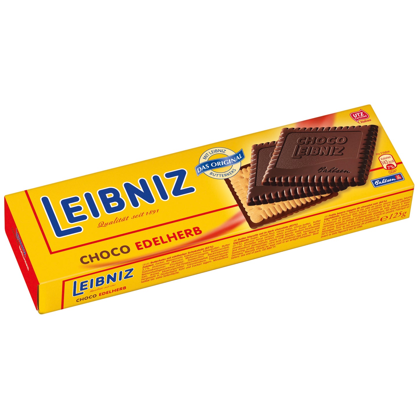 LEIBNIZ BISCUITI CU UNT SI CIOCOLATA AMARUIE CHOCO EDELHERB 125G